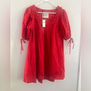 Damson Madder mini dress. Cherry print, brand new with tags attached.